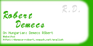 robert demecs business card